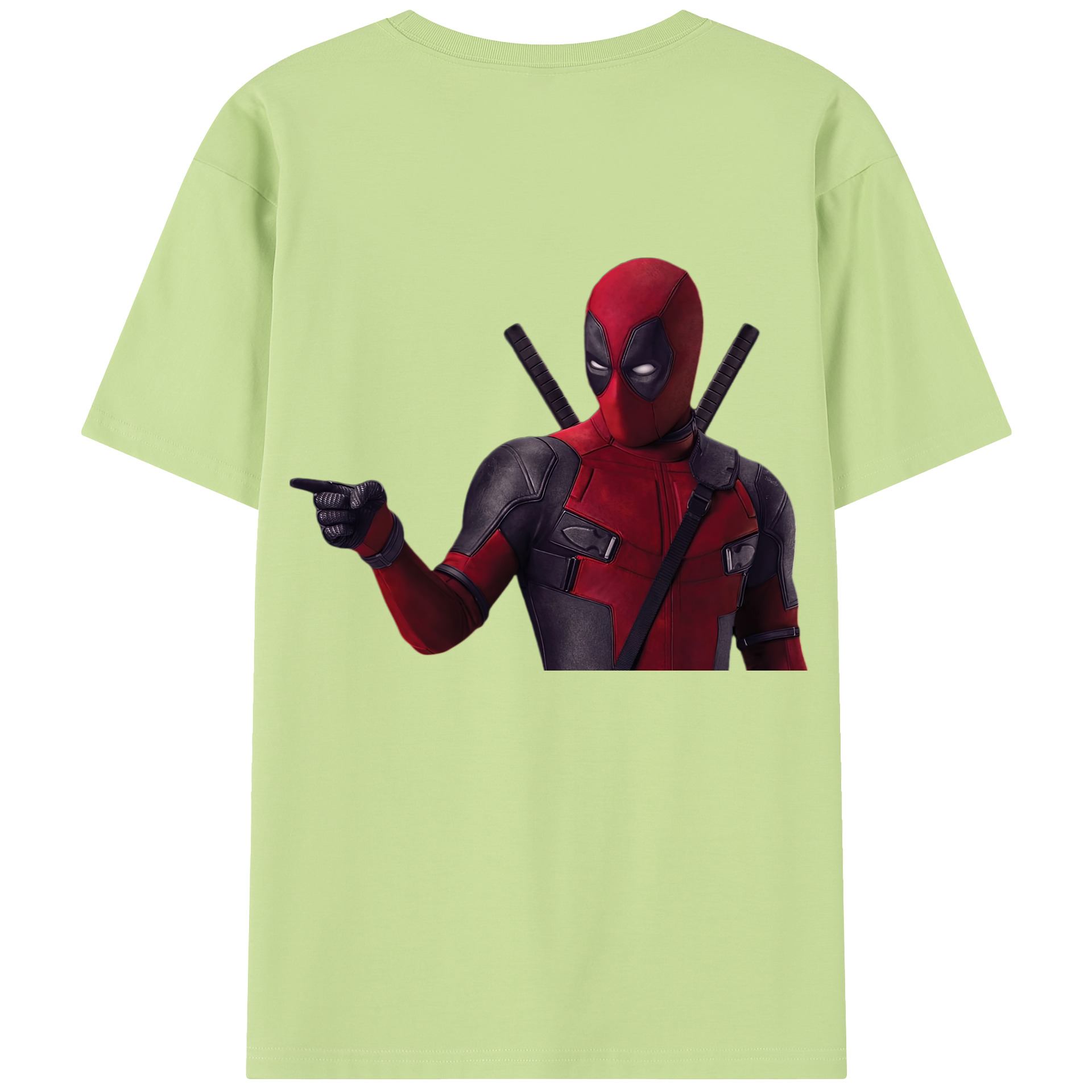 （画像用） Deadpool デッドプール 綿100％半袖Tシャツ（背面プリント）
